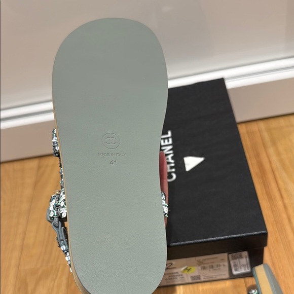 Chanel Blue Sequin Sandals brand new in box with dust bag size EUR 41 - Picture 6 of 10